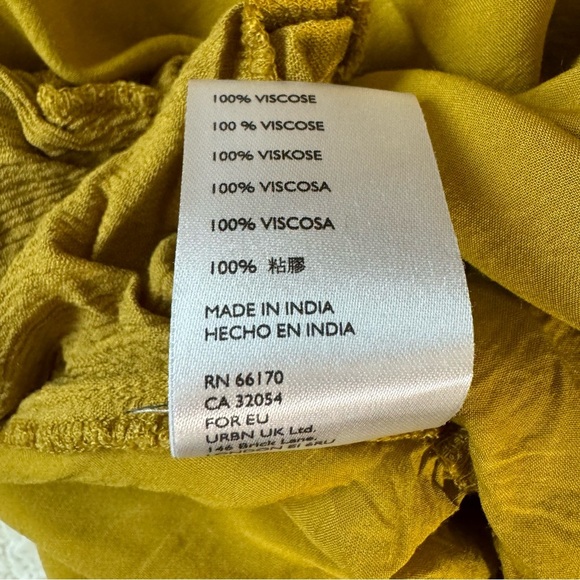 Urban Outfitters Kiari Wide Leg palazzo Jumpsuit Dress yellow Summer Solid H - Picture 12 of 12